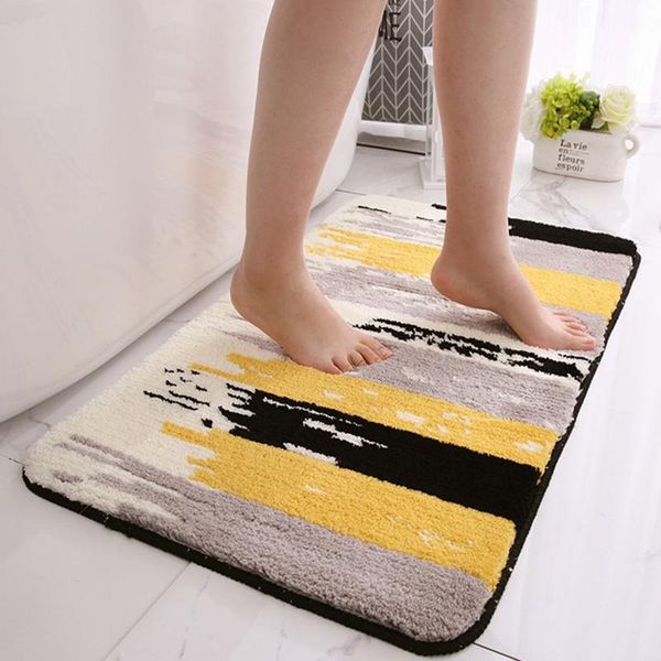 

bathroom non-slip microfiber floor door mat household kitchen absorbent shower anti-slip tpr bath toilet decor carpets