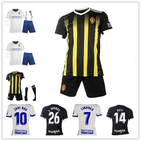 

21 22 real zaragoza soccer jerseys aley jersey 2021 2022 zapater pombovazquez ros football shirt camisa de futebol kids kit, Black;yellow