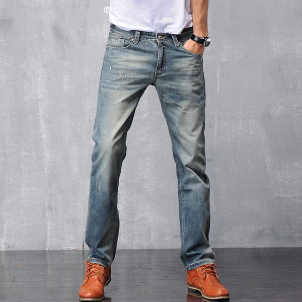 

men's jeans autumn winter patchwork ripped embroidered stretch trendy holes straight denim trouers tgrs 1qms, Blue