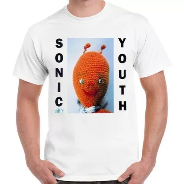 

sonic youth dirty tee vintage super coo ladies retro t shirt 2388, White;black