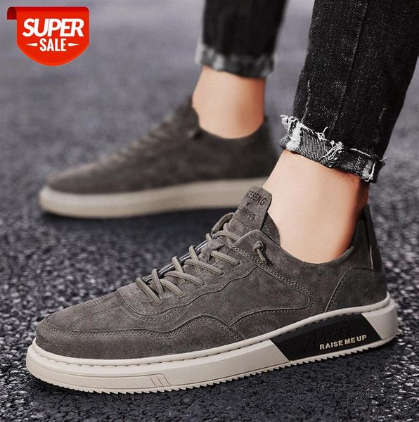 

retro men's shoes korean style trendy breathable casual all-match leather #d36u