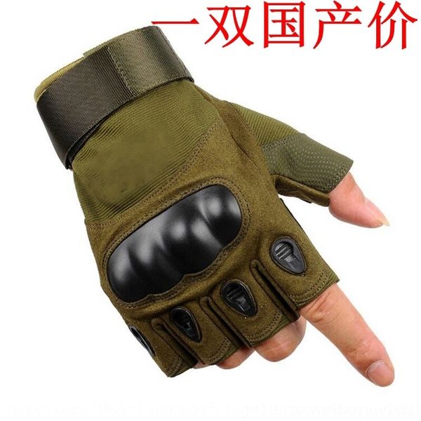 

T85p protectiongloves fans tactical men' half finger gloves outdoor mountaineering mittens protection wear resistance anti slip fitness, Blue;gray