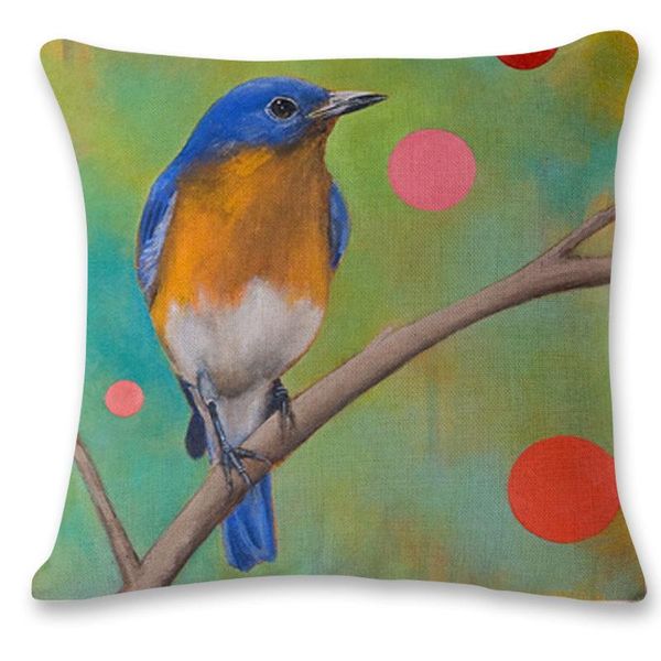 

tree flower floral printed sofa pillowcase decorative bed decor cushions cover throw pillow case kingfisher 45cm cushion/decorative