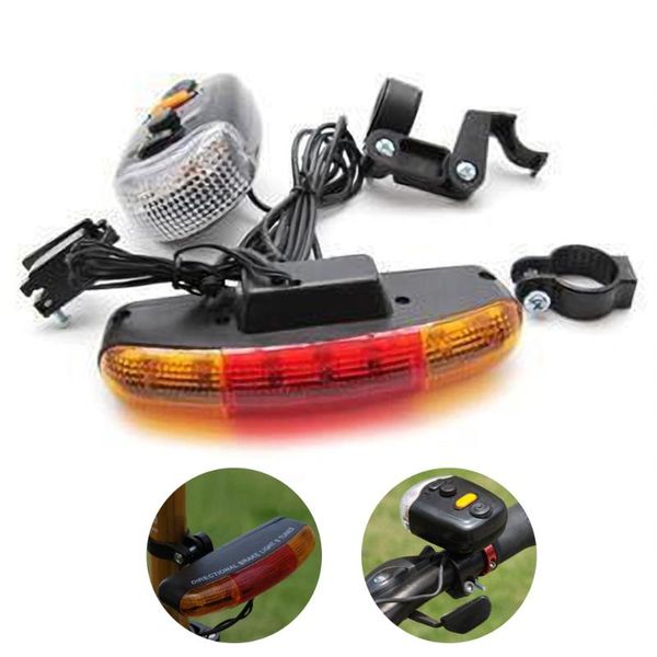 

bike lights bicycle tail light multi-function night cycling turn signal brake tail-lamp bell steering lamp with electronic horn