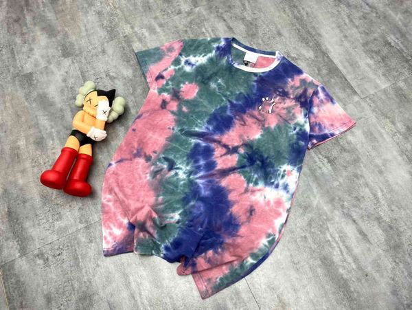 

21 summer tie dyed ny embroidery t-shirt skirt young vitality loose leisure fashion, White