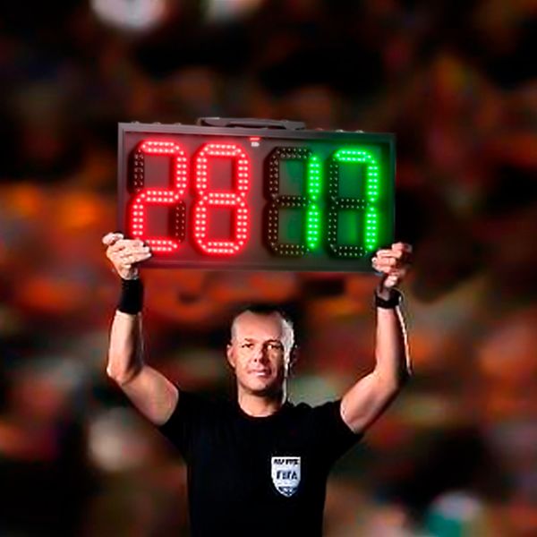 

60cm led manual scoreboard portable football electronic soccer change player display referee substitution boards foreuropean cup