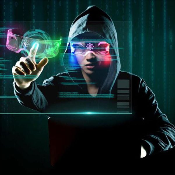 

party decoration led visor glasses colorful combination of dual 7 color light source difference luminous up eyeglasses bar ktv toy