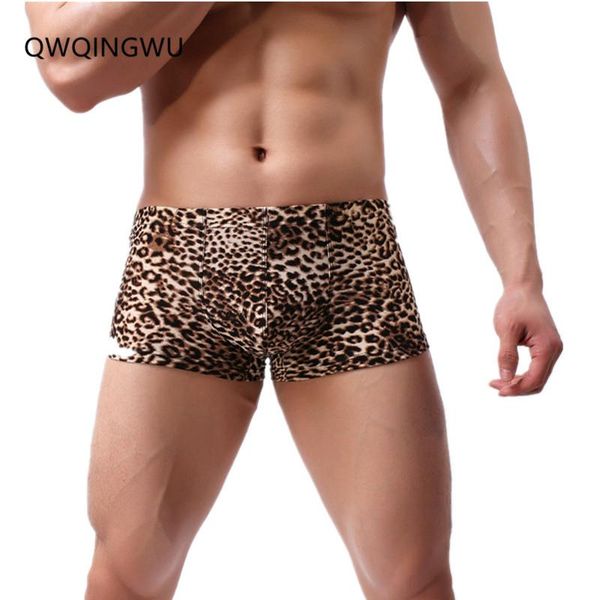 

underpants men boxer leopard soft breathable underwear male comfortable panties cueca shorts homme for boxers, Black;white