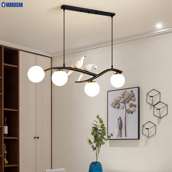 

pendant lamps minimalist light for dining room bedroom kitchen modern led iron glass lamp indoor home lighting luminaire ac90-260v