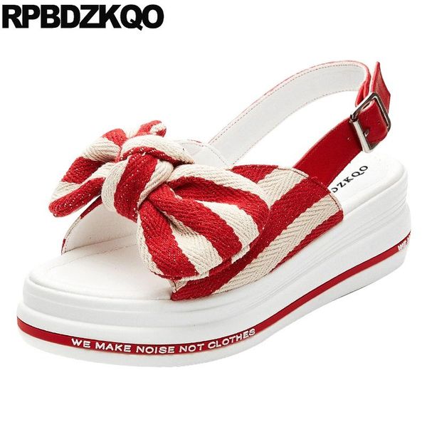 

dress shoes holiday cute slingback black 2021 summer flatform strap ladies bow red women wedge platform sandals runway