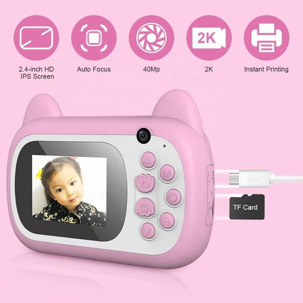 

camcorders 2021 child instant print camera 2.4 lcd screen toy gifts digital po video recorder