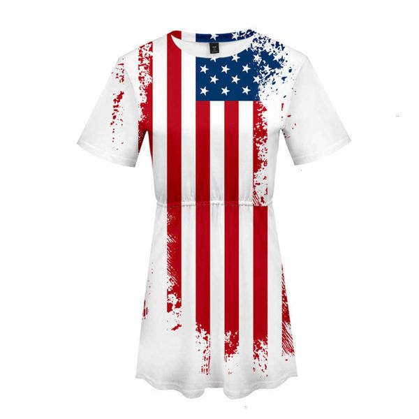 

day casual dresses independence digital printing 3d fashion women's drs, Black;gray