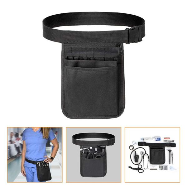 

storage bags 1pc multifunctional garden tool waist pocket bag (black)