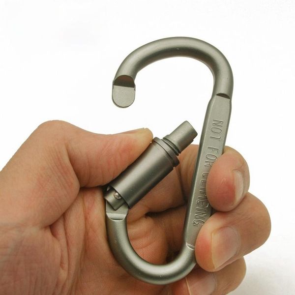

cords, slings and webbing 3pcs outdoor screw lock buckle d-shaped carabiner hook keyring clip camping kits sports rope isp not for clambing