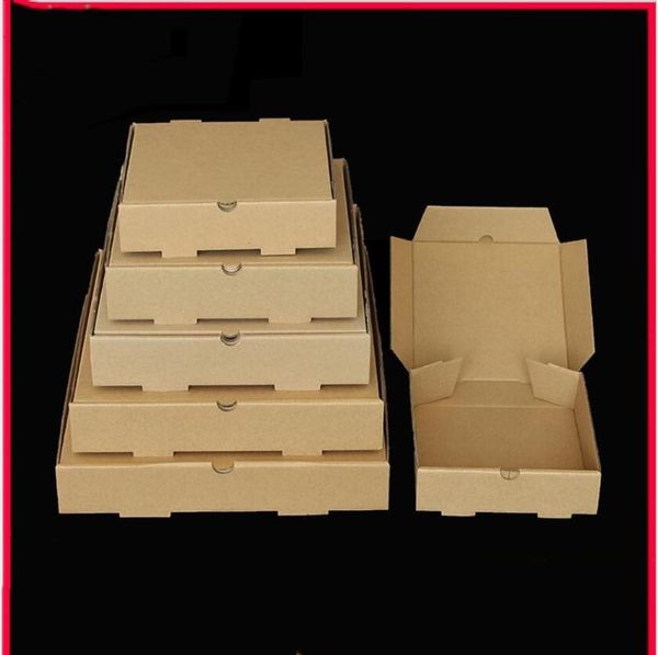 

gift wrap brown kraft paper thickened pizza box 6/7/8/9/10/11/12 inch packaging for home party