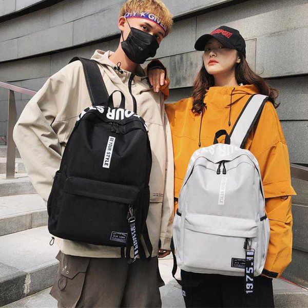 

backpack fashion trend male high school girl boy canvas korean student bag