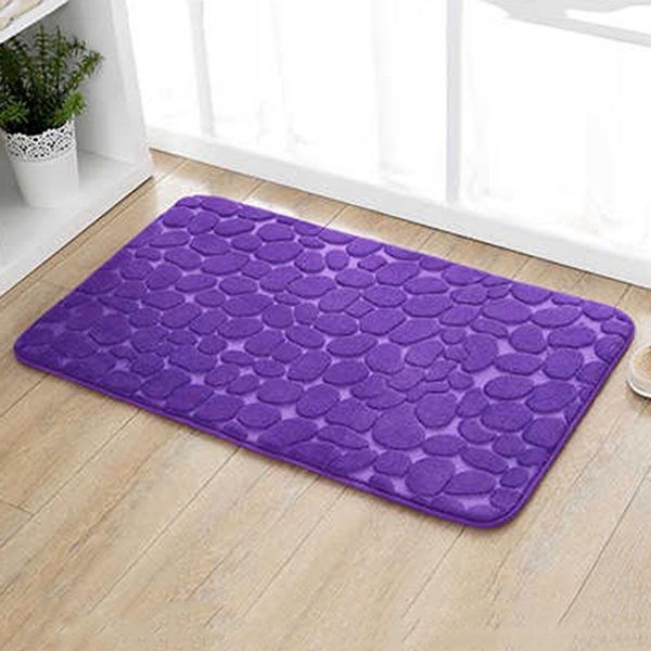 

bath mats 50*100cm 3d pebble floor comfortable soft bathroom rugs bedroom bedside foyer door mat solid color bay window carpet