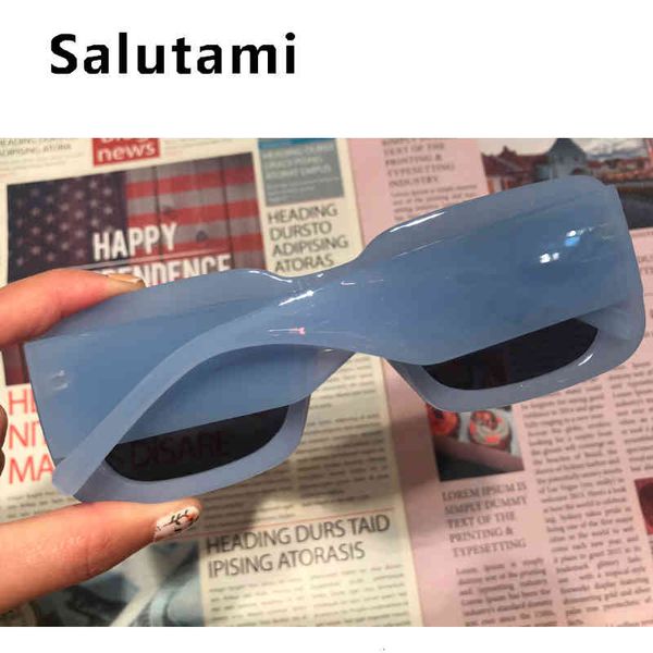 

luxury designer sunglasses retro wide leg square blue black for women brand gradient sun glasses men hip hop uv400 eyewear female sahdes, White;black