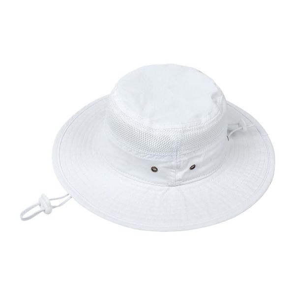 

wide brim hats children's sun hat 2021 wind net yarn stitching outdoor fisherman boy and girl sunscreen, Blue;gray