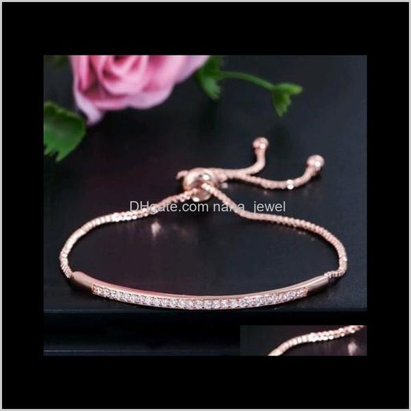 

charm bracelets jewelryadjustable bracelet bangle for women captivate bar slider brilliant cz rose gold color jewelry pulseira feminia drop, Golden;silver