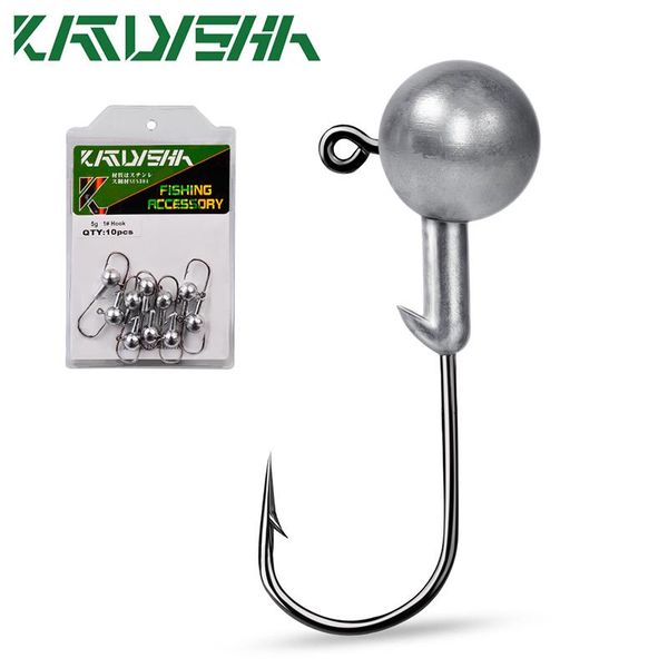 

1pack crank jig head fishhooks 1-1.5-2-2.5-3.5-5-7-10-12-14-20g lead fishing hooks high carbon steel jigging