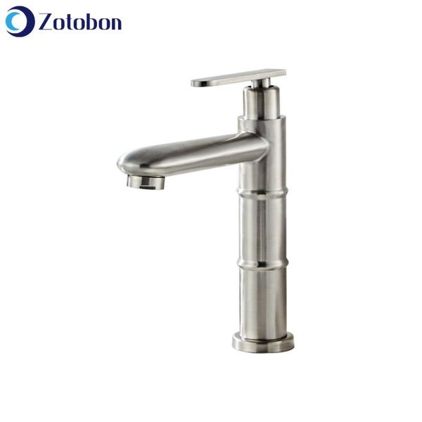 

faucet 304 stainless steel paint bathroom basin faucets cold tap single hole h370 sink