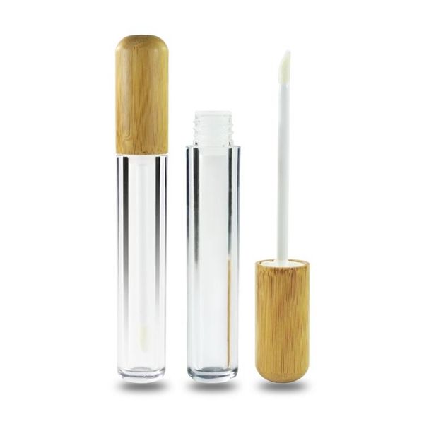 

storage bottles & jars lip gloss containers 5ml /6ml bamboo lipgloss tube engraving logo empty tubes