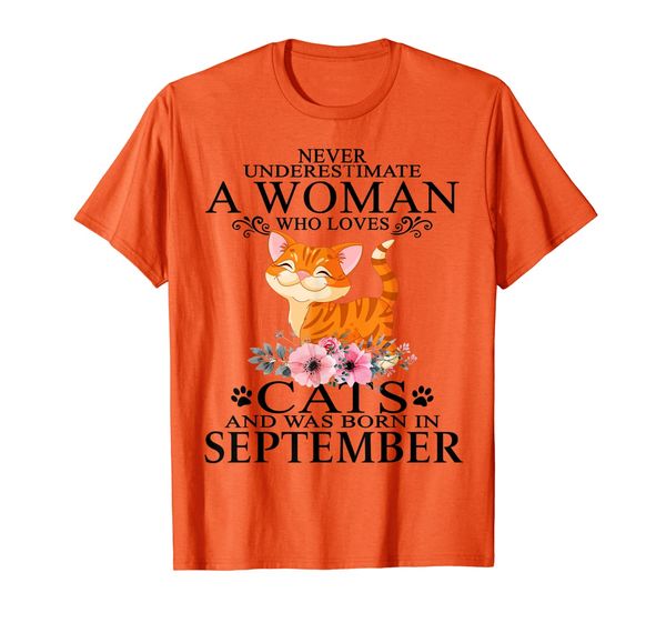 

A Woman Who Loves Cats And Was Born In September t shirt, Mainly pictures
