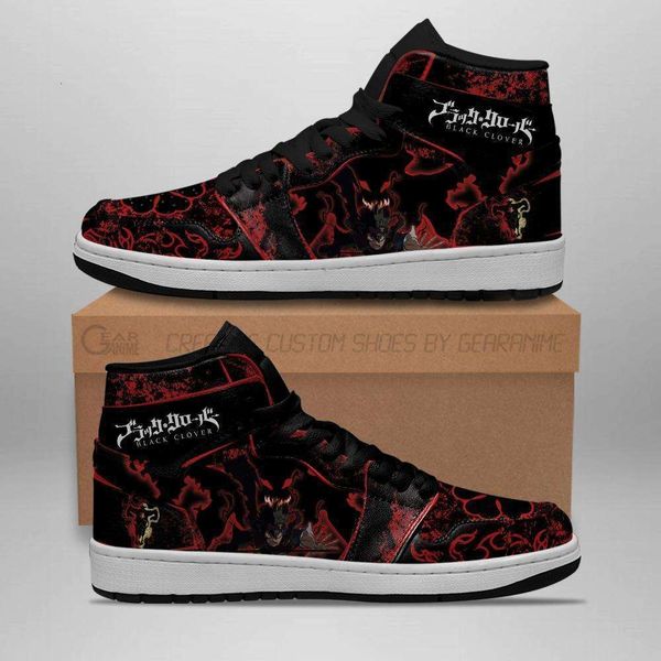 

devil black asta sneakers black clover sneakers anime