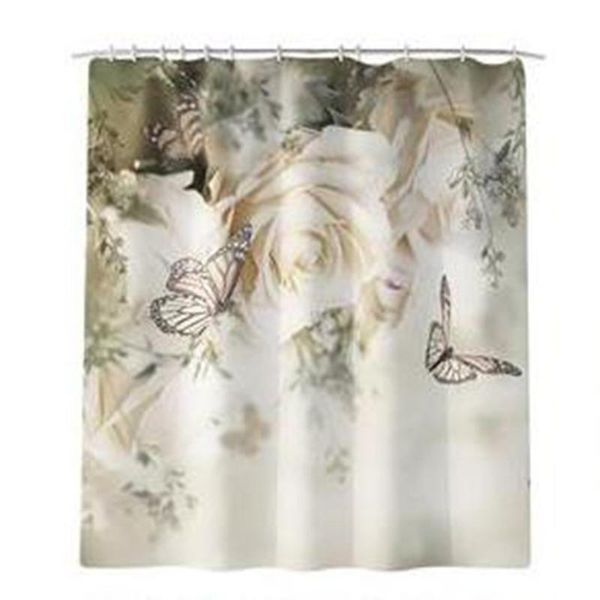 

towel digital printing bathroom shower curtain waterproof polyester fabric for decoration