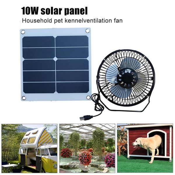 

electric fans 10w 12v solar exhaust fan air extractor mini ventilator panel powered for dog chicken house greenhouse rv