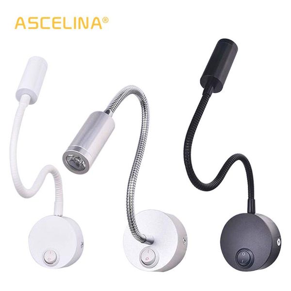 

silver bedroom bedside lamp reading wall lamps with button switch children's corridor light