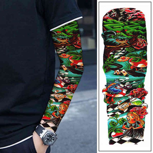 

halloween ghost flower arm tattoo sticker waterproof durable simulation tattoo sticker