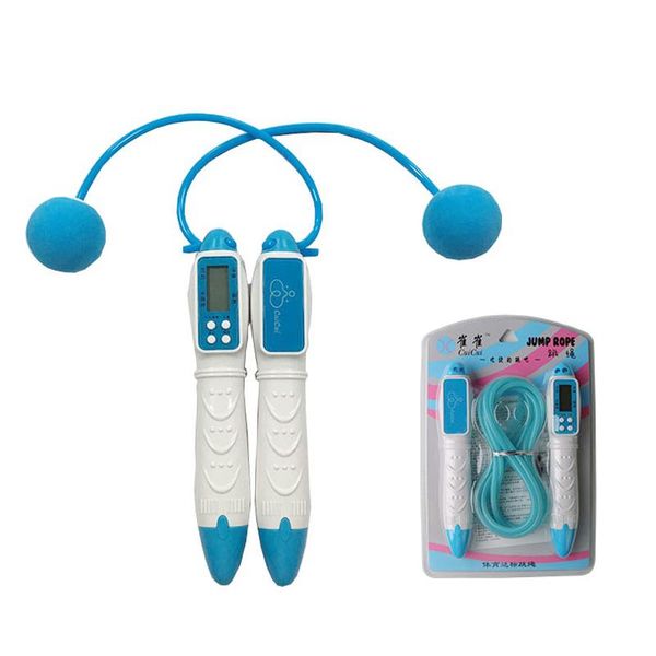 

jump ropes smart electronic counting rope with four button anti-slip handle fitness wireless cordless ball