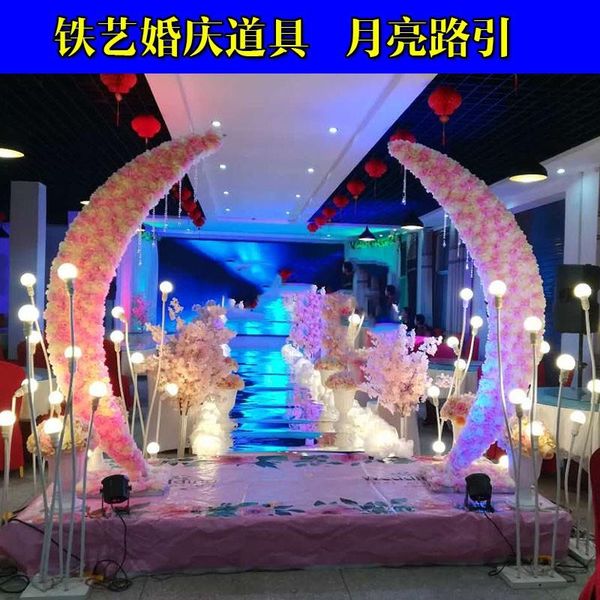 

party decoration 2pcs set wedding arch ring background moon flower gate double