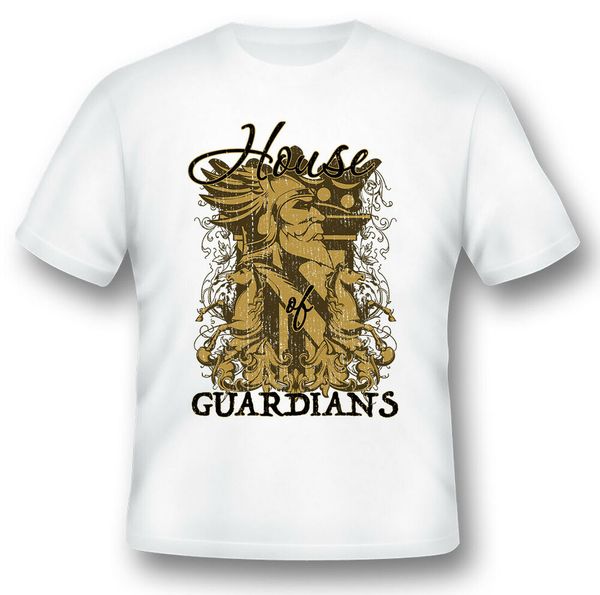 

house of guardians black or white tee, White;black