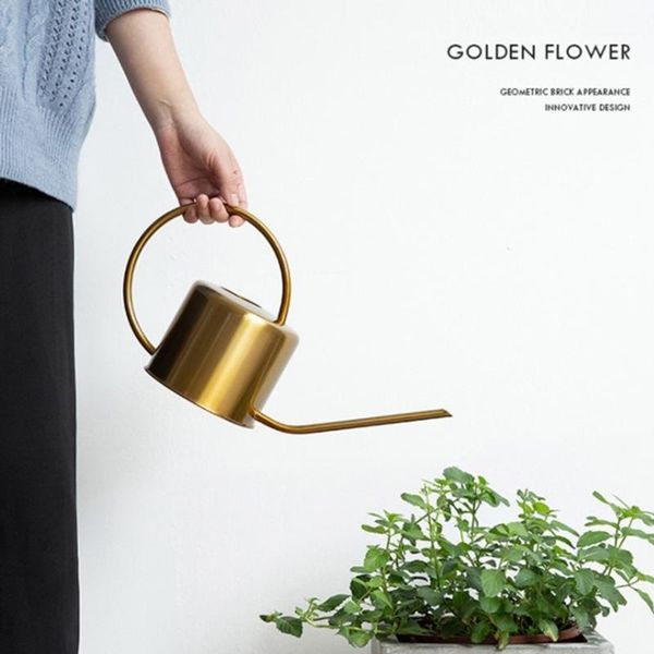 

watering equipments long tips can 1300ml portable gardening bottle stainless steel1
