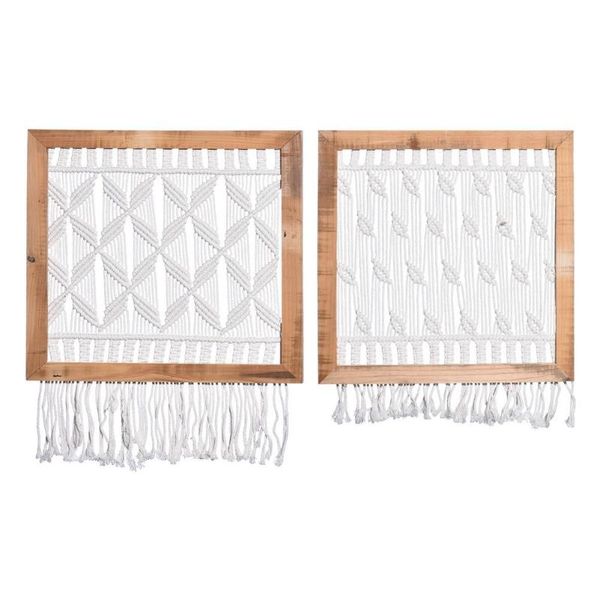 

tapestries 40x40cm geometric art boho wall hanging framed woven deco decoration home dormitory room versatile decor #3