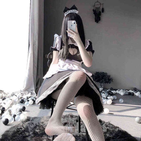 

nxy set girl beautiful girl cosplay costume animation tone japanese outfit dress black lolita maid costumes 1210, Red;black