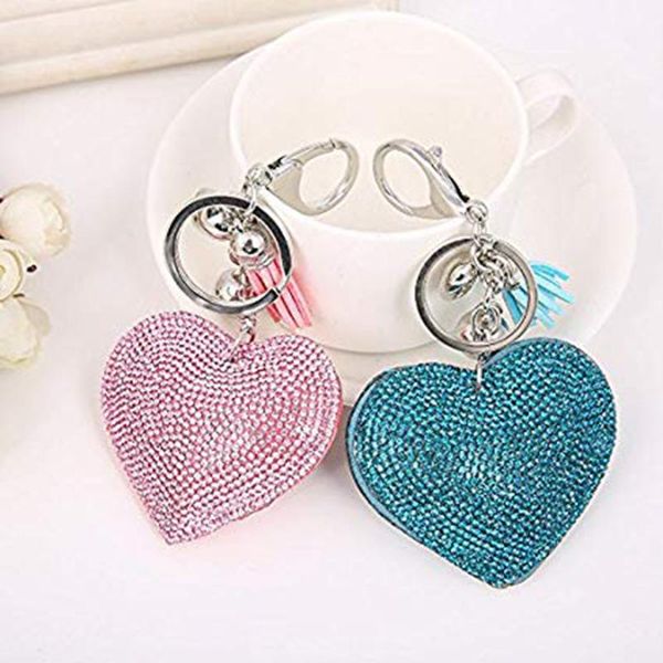 

hooks & rails tassel heart key pendant car buckle keychain rhinestones shoulder bag hanging hook ornaments decorative