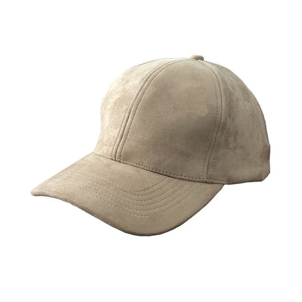 

pure color smooth suede baseball cap for men and women in autumn and winter, Blue;gray