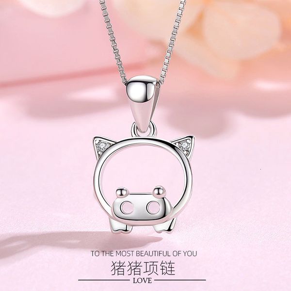 

jewelry highly quality women party wedding lovers giftlovely pig s925 sterling silver necklace women's simple fashion pendant