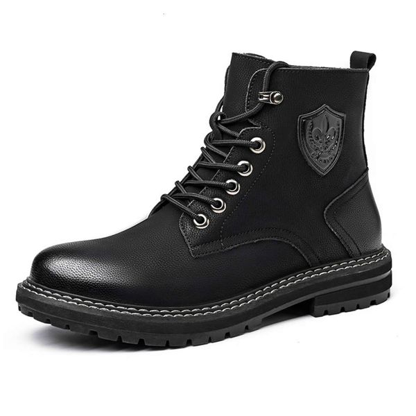 

dress shoeswinter martin men's high cotton shoes british style version tide black middle locomotive tooling boots
