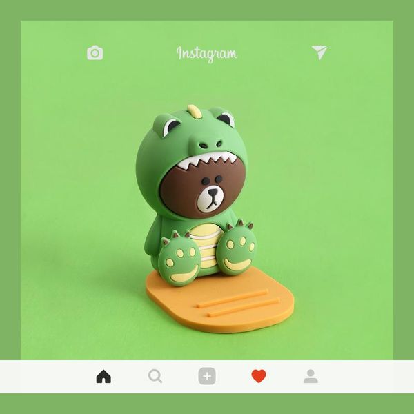 

cartoon pig bear deskmobile phone bracket lazy artifact bedside watch tv support frame universal creative cell mounts & holders