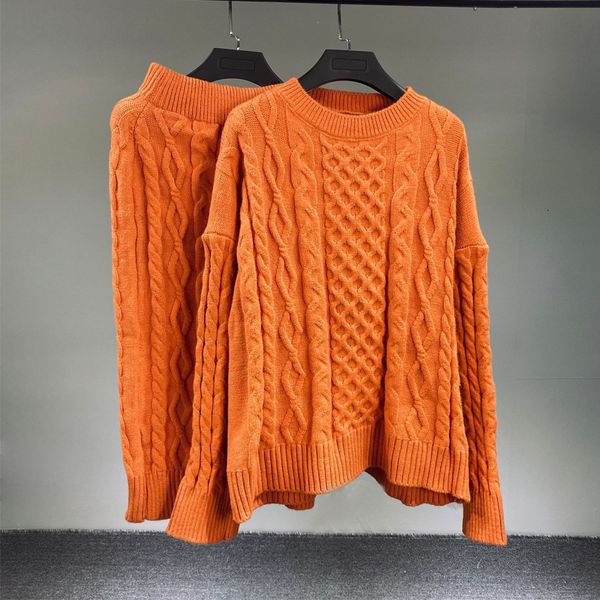 

sweaters Handsome lovely female 2-knit orange tuxedos loose cardigans sweater+ pants a462, White;black