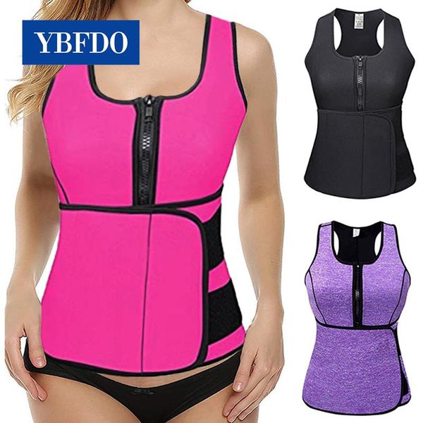 

body shaper waist trainer sauna sweat vest slimming underwear weight loss fat burner workout tank shapewear corset women's shapers, Black;white