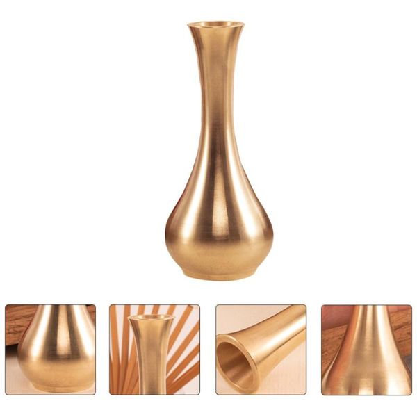 

vases 1pc delicate copper mini vase ornament deskflower arrangement