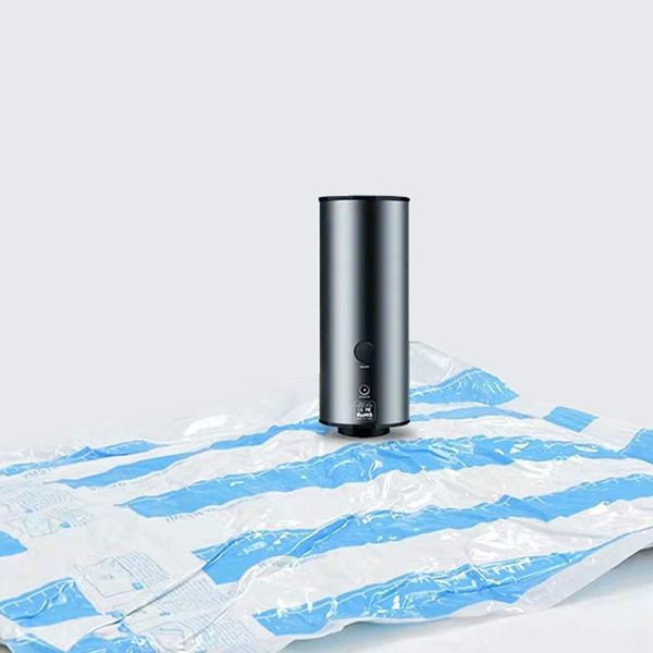 

storage bags 2 in 1 air vacuum machine inflator compressor pump for clothes food compression bag space saver packer