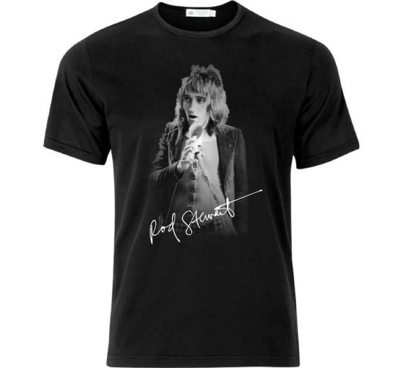 

Rod Stewart Iconic Printed Signature T Shirt Black, White;black