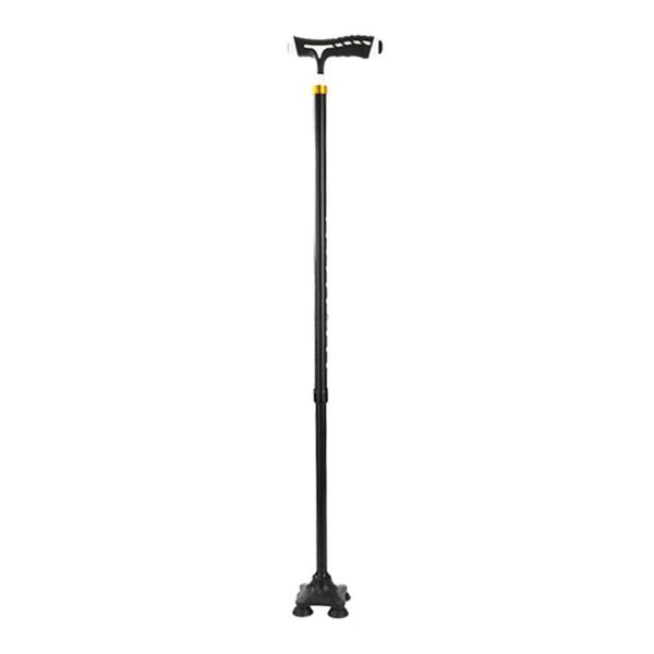 

trekking poles folding t-handle hiking 5 modes adjustable anti-slip cane elderly walking stick crutch with led light